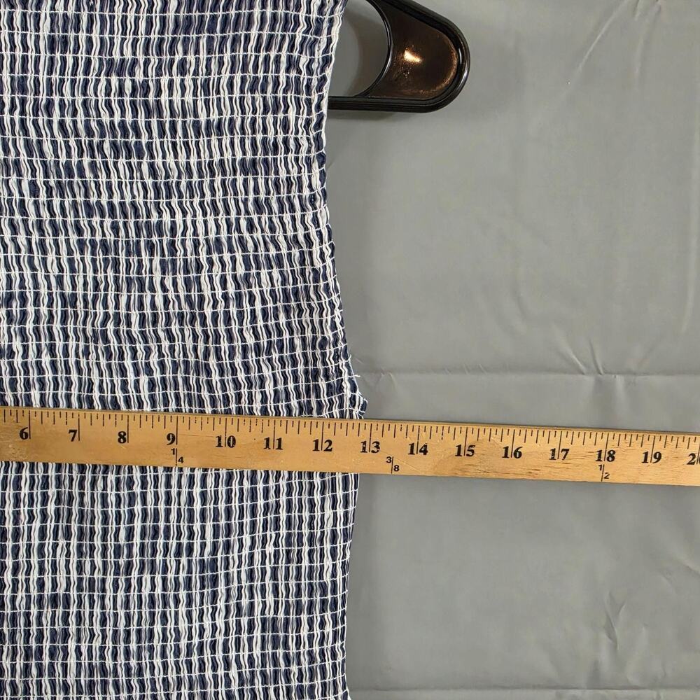 Hill House Home Dress Small Cosima Nap Sand Gingham Striped Maxi Blue Romantic - Picture 11 of 12